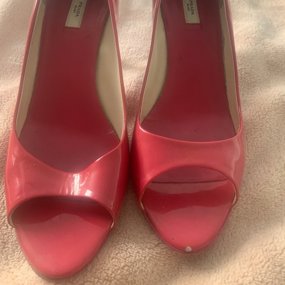 Pink Prada open toe heels sz. 39